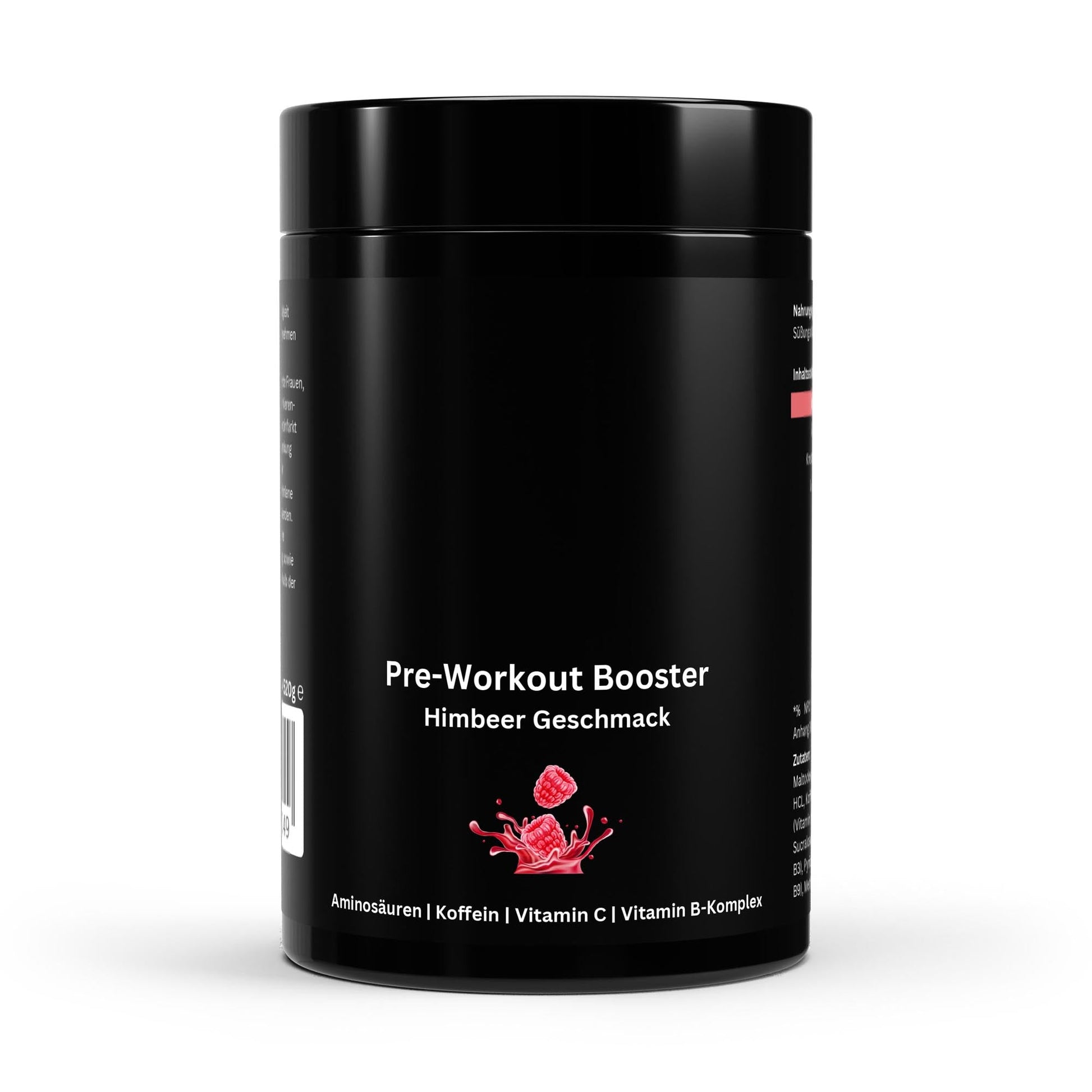 Pre-Workout Booster Himbeere 520g - Beta-Alanin, Kreatin & Koffein für Energie - jostefitvita.de