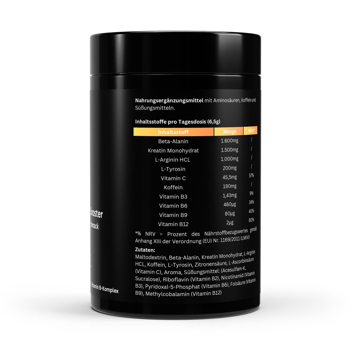 Pre-Workout Booster Tutti Frutti 520g - Beta-Alanin, Kreatin & Koffein für Energie - jostefitvita.de
