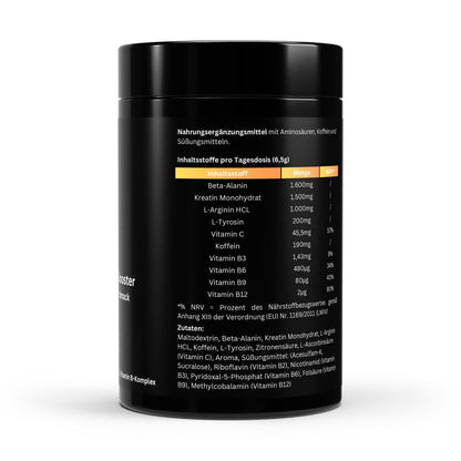 Pre-Workout Booster Tutti Frutti 520g - Beta-Alanin, Kreatin & Koffein für Energie - jostefitvita.de
