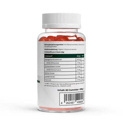 Premium Ashwagandha Gummies 300mg + Vitamin B6 - 60 vegane Fruchtgummis - jostefitvita.de
