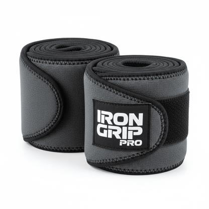 Premium Climaqx Knie - Bandagen Grau - Kniestützen für Krafttraining - jostefitvita.de