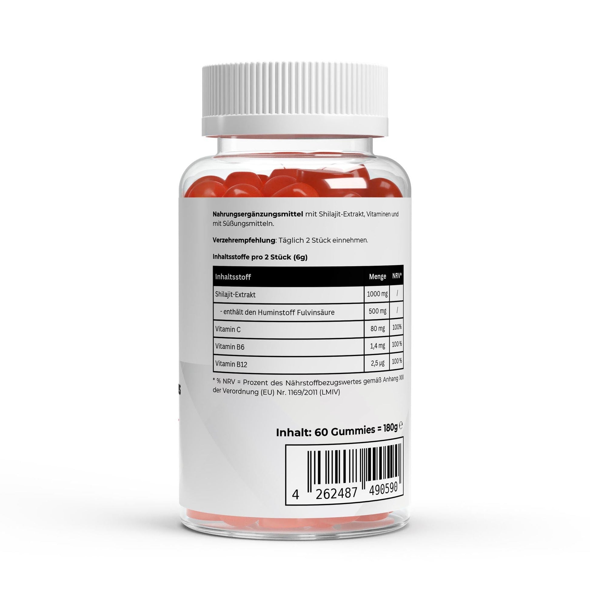 Premium Shilajit Gummies 1000mg + Vitamin C, B6, B12 - 60 Stück vegan - jostefitvita.de