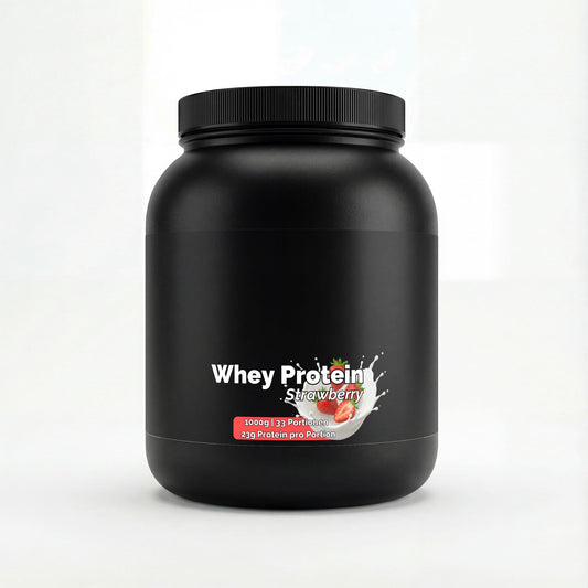 Premium Whey Protein Erdbeere 1kg - 94,85% Proteinkonzentrat | Muskelaufbau - jostefitvita.de