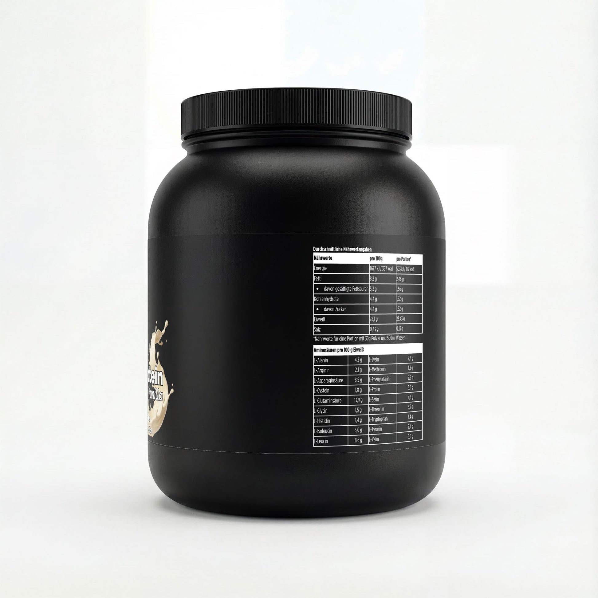 Premium Whey Protein Vanille 1kg - 94,85% Proteinkonzentrat | Muskelaufbau - jostefitvita.de