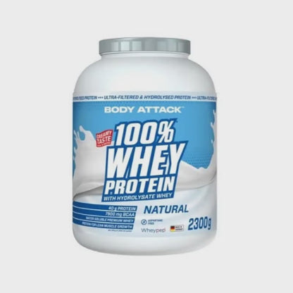 Body Attack 100% Whey Protein 2300g - Premium Molkenprotein Made in Germany