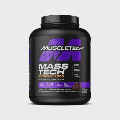 Muscletech Mass-Tech 2000 Weight Gainer 2720g - 2 Flavors - Premium Mass Gainer Protein Powder