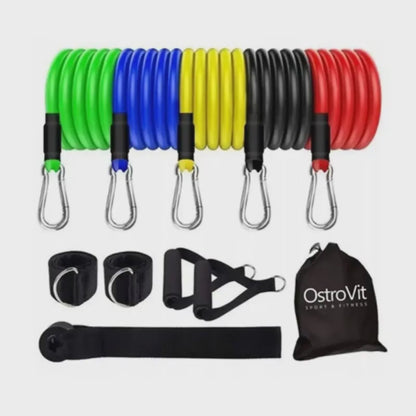 Ostrovit Resistance Bands Set 5 Stück - Fitnessbänder mit verschiedenen Widerstandsstufen