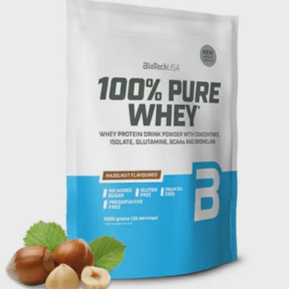 BioTech USA 100% Pure Whey 1000g - Premium Molkenprotein | 12 Geschmacksrichtungen