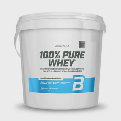 BioTech 100% Pure Whey 4000g - Premium Molkenprotein | 5 verschiedene Geschmacksrichtungen