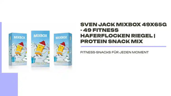Sven Jack MIXBOX 49x65g - 49 Fitness Haferflocken Riegel | Protein Snack Mix by@Outfy
