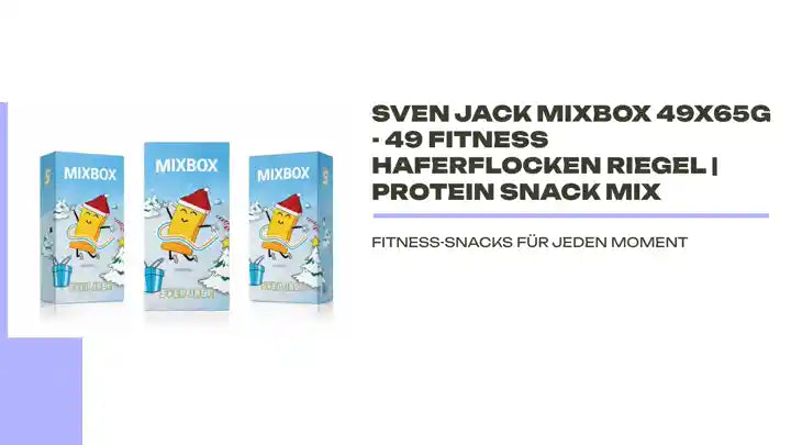 Sven Jack MIXBOX 49x65g - 49 Fitness Haferflocken Riegel | Protein Snack Mix by@Outfy