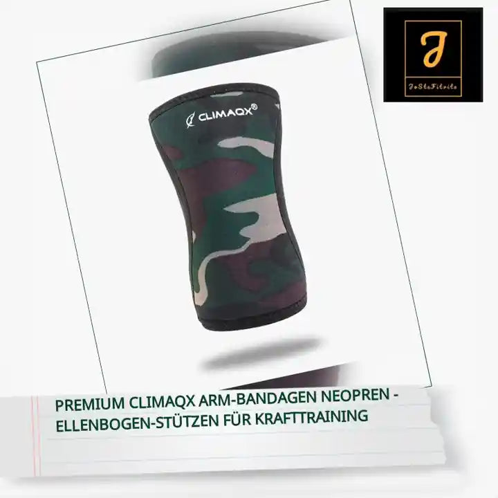 Premium Climaqx Arm-Bandagen Neopren - Ellenbogen-St&uuml;tzen f&uuml;r Krafttraining by@Outfy
