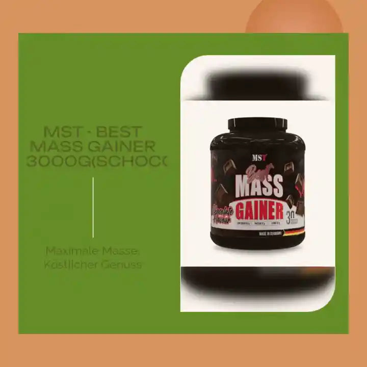 MST - Best Mass Gainer 3000g(Schocolate/Erdbeere/Banane/Vanille) by@Outfy