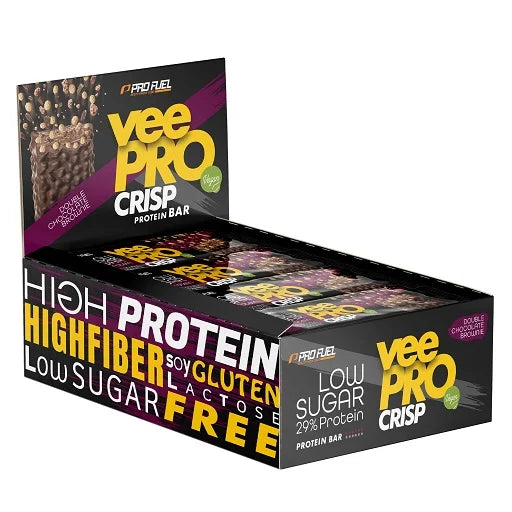ProFuel veePRO CRISP Protein Riegel 12er Pack - Knusprige Proteinriegel in 2 Geschmacksrichtungen