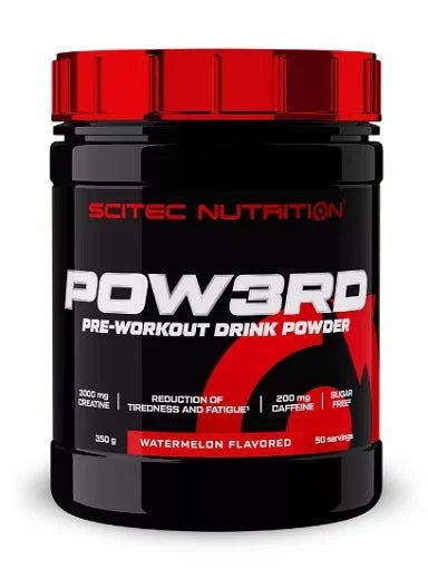 Scitec Pow3rd Supplement 350g - Premium Pre - Workout | Tropical Punch, Blue Raspberry, Zitrone, Orange, Kirsche - jostefitvita.de