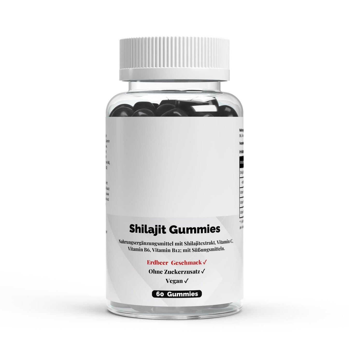 Shilajit Gummies mit Vitamin C, B6, B12 - 60 vegane Gummibärchen - jostefitvita.de