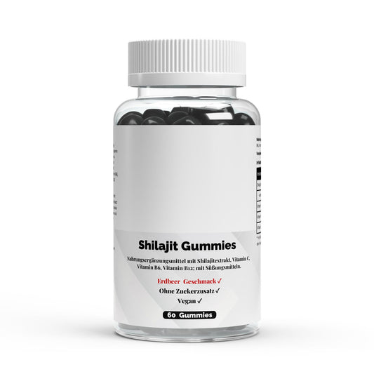 Shilajit Gummies mit Vitamin C, B6, B12 - 60 vegane Gummibärchen - jostefitvita.de