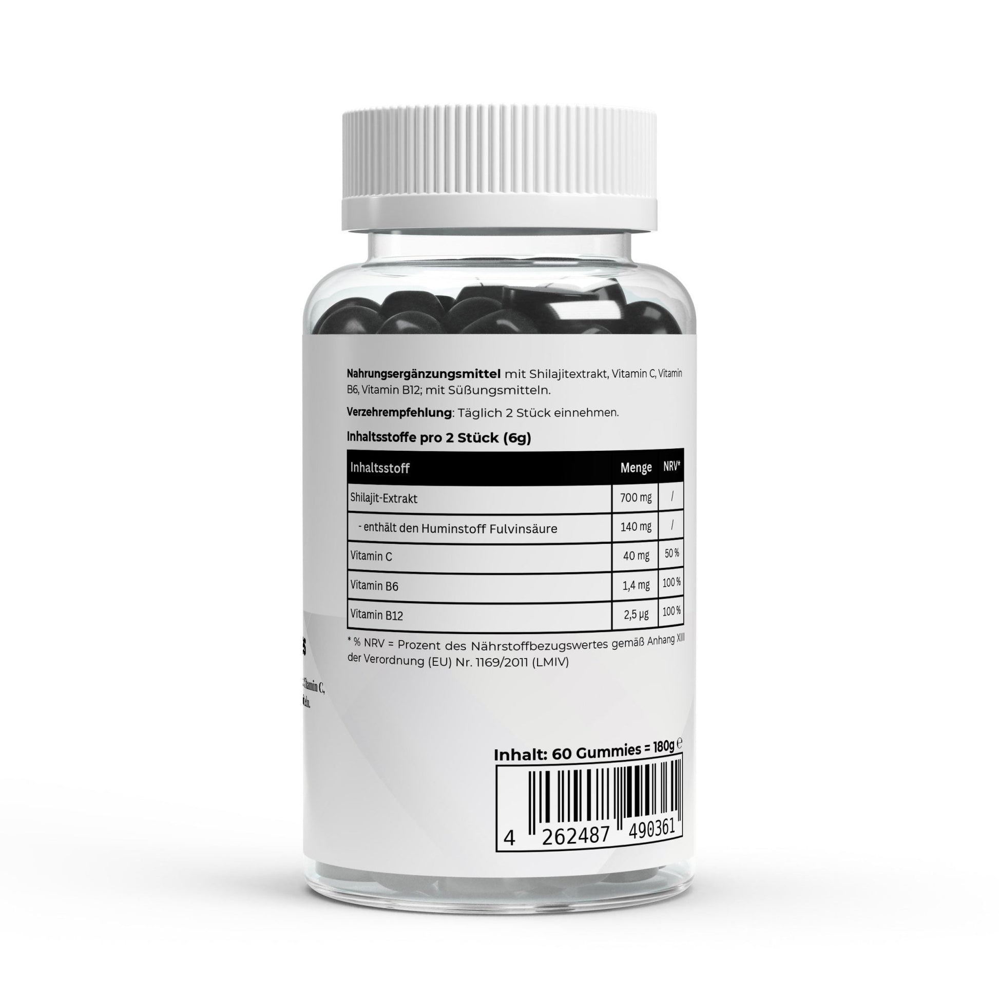Shilajit Gummies mit Vitamin C, B6, B12 - 60 vegane Gummibärchen - jostefitvita.de