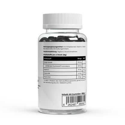 Shilajit Gummies mit Vitamin C, B6, B12 - 60 vegane Gummibärchen - jostefitvita.de