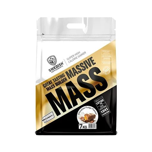 Swedish Supplements Massive Mass 7kg - Weight Gainer Pulver | Schokolade, Vanille, Erdbeere, Banane, Cookies & Cream, Karamell - jostefitvita.de