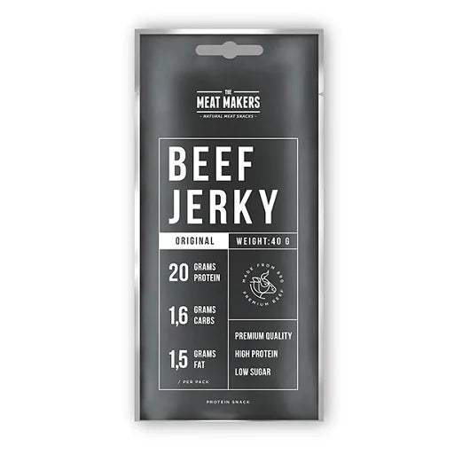 The Meat Makers Beef Jerky Sports Beef 12x40g - Protein - Snack in 4 Geschmacksrichtungen - jostefitvita.de