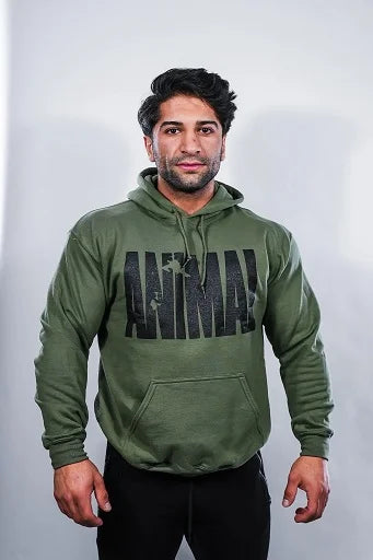 Universal Animal Kapuzenpullover Oliv - Hoodie mit Military-Design