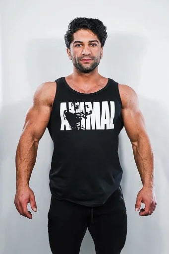 Universal Animal Tank Top Schwarz - Iconic Fitness-Shirt ärmellos