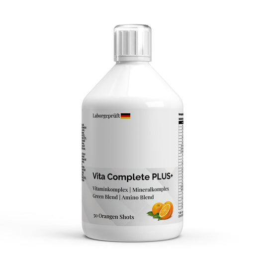 Vita Complete PLUS+ Multivitamin Shots - Fresh Orange - 500ml (50 Portionen) - jostefitvita.de