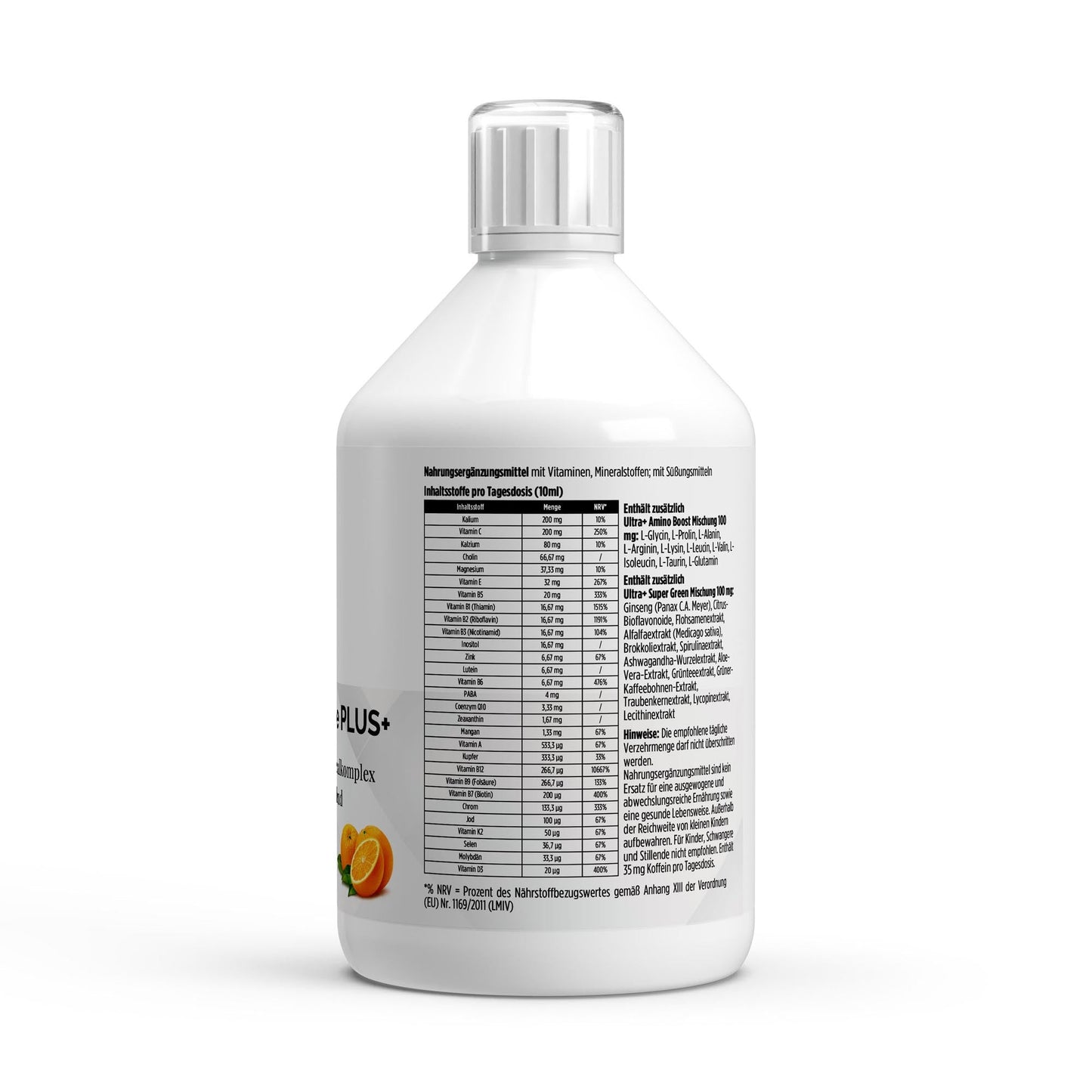 Vita Complete PLUS+ Multivitamin Shots - Fresh Orange - 500ml (50 Portionen) - jostefitvita.de