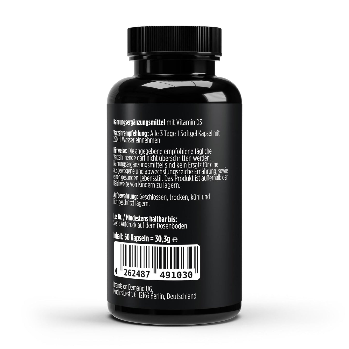 Vitamin D3 3.000 I.E 60 Softgels - Vegan & Hochdosiert | 2 Monate Vorrat - jostefitvita.de