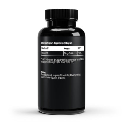 Vitamin D3 3.000 I.E 60 Softgels - Vegan & Hochdosiert | 2 Monate Vorrat - jostefitvita.de